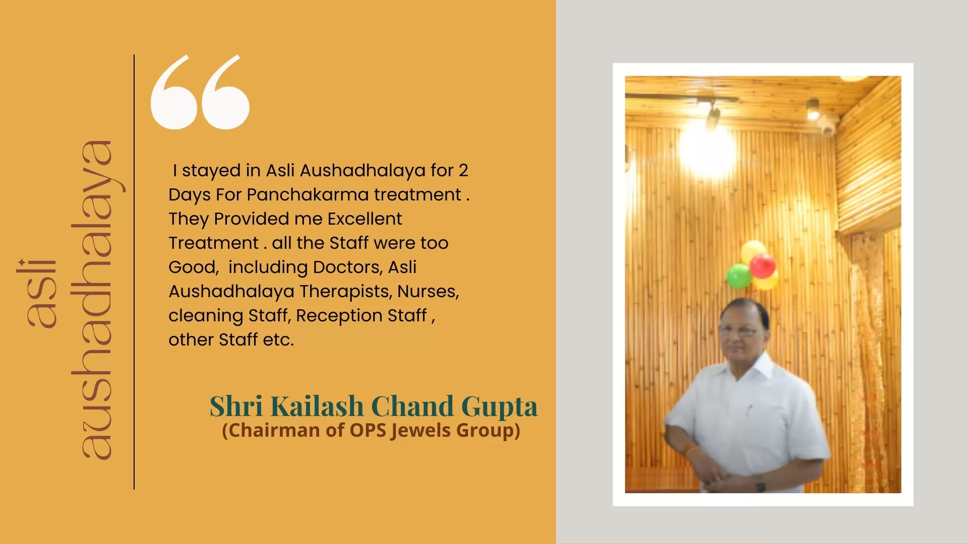 Asli Aushadhalaya customer